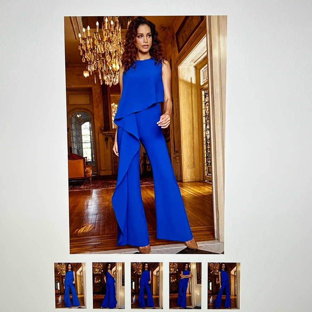 Jovani Royal Blue Jumpsuit NWT